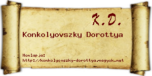 Konkolyovszky Dorottya névjegykártya